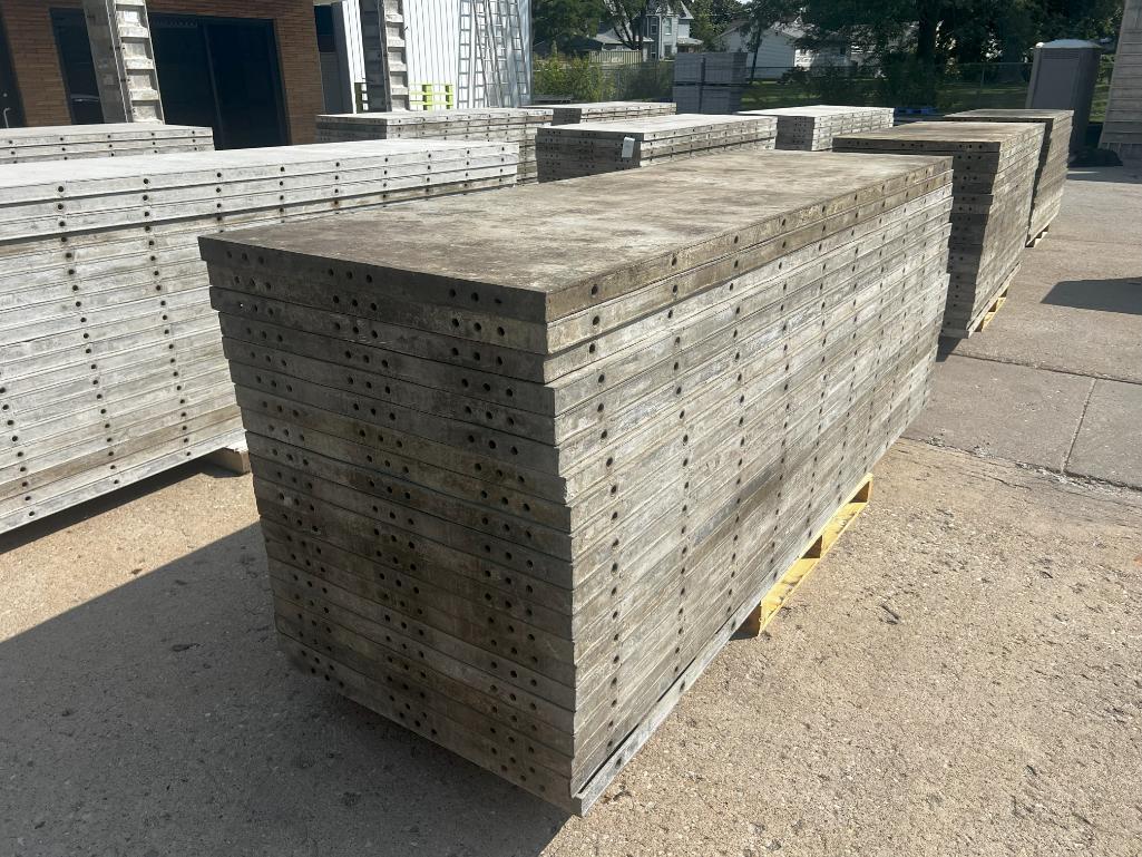 (20) 36" x 10' Smooth, 6-12 Hole Pattern, Wall-Ties Aluminum Concrete Forms