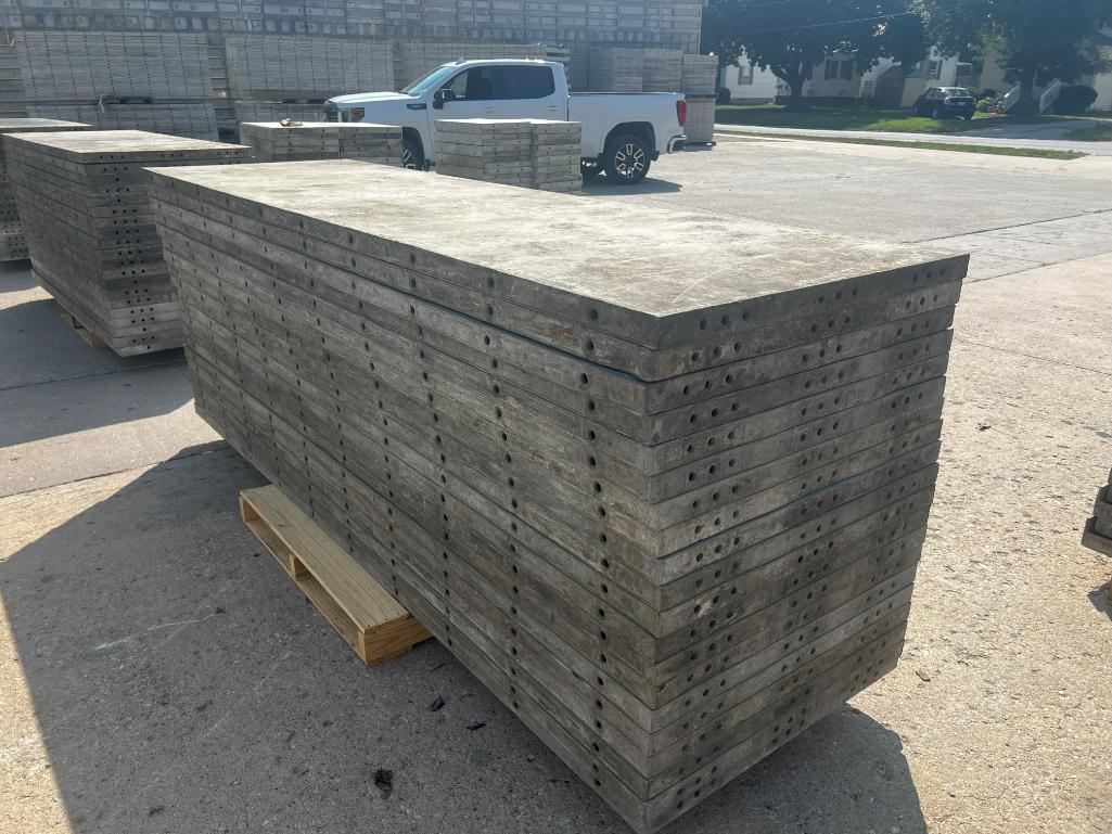 (20) 36" x 10' Smooth, 6-12 Hole Pattern, Wall-Ties Aluminum Concrete Forms