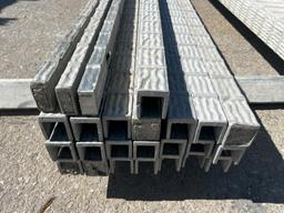 (25) Assored 9' Vertibrick, 6-12 Hole Pattern, Wall-Ties Aluminum Concrete Forms