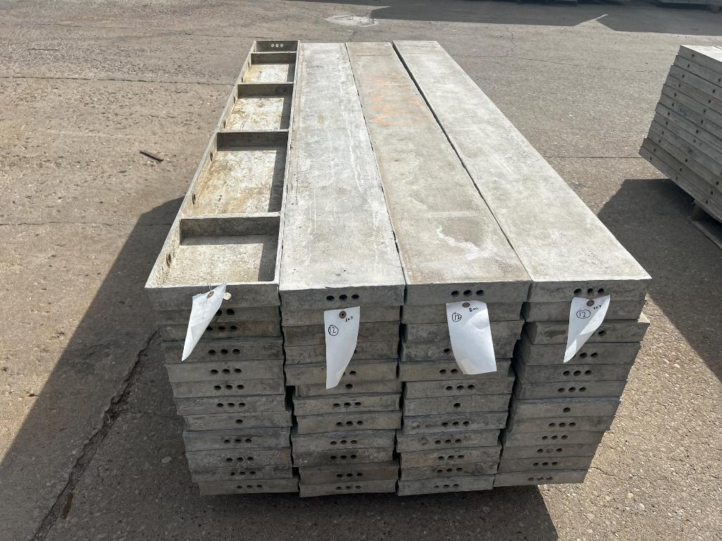 (12) 10" x 8' Smooth, 6-12 Hole Pattern, Wall-Ties Aluminum Concrete Forms