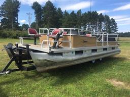 1977 SYLVAN 24 FOOT PONTOON BOAT