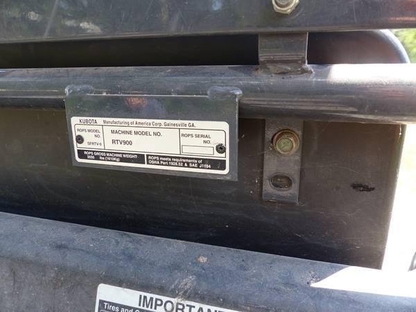 2011 KUBOTA RTV900XT 4X4 DIESEL