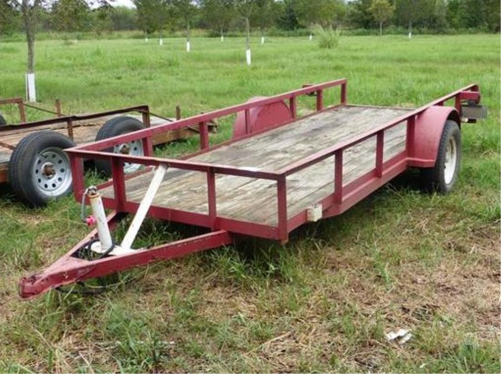 SHOPMADE 14' X 5  LOWBOY TRAILER