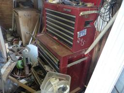 CRAFTSMAN 2 SECTION TOOL BOX W/TOOLS (RED)