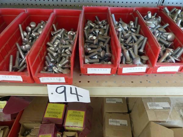 (17) BINS CARRIAGE BOLTS- GRADE 5