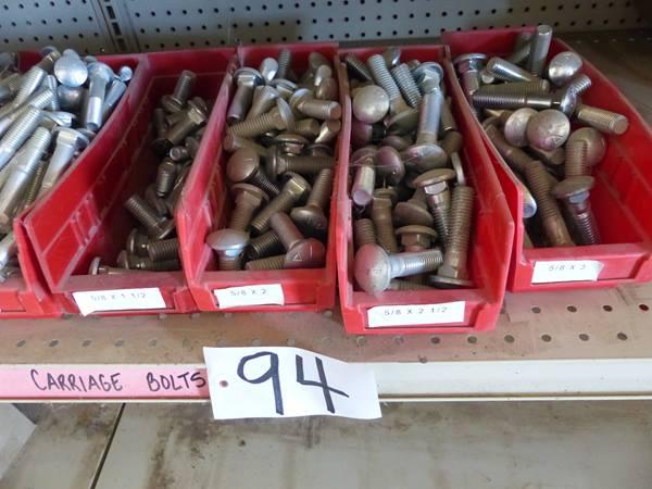 (17) BINS CARRIAGE BOLTS- GRADE 5