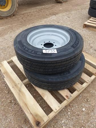 NEW 2-215 75R17.5 ALL STEEL RADIAL TIRES AND RIMS