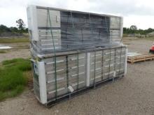 9 1/2'- 30 DRAWER/ 2 CABINETS SS. WORK BENCH