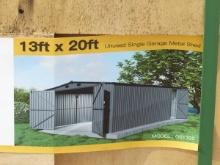 13' X 20' METAL GREY STORAGE SHED