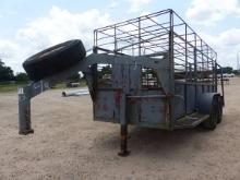 HOMEMADE 15' X 6' CATTLE TRAILER