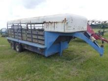 1980 RANCH KING 16' GOOSENECK STOCK TRAILER