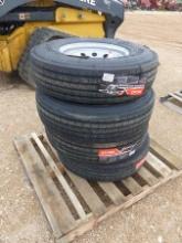 NEW 4-235 85R16 ALL STEEL RADIAL TIRES W/8 HOLE RIMS