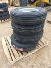 NEW 4-235 85R16 ALL STEEL RADIAL TIRES W/8 HOLE RIMS