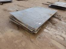 27 PIECES 4X7 & 4X8  1/8"  SHEET METAL