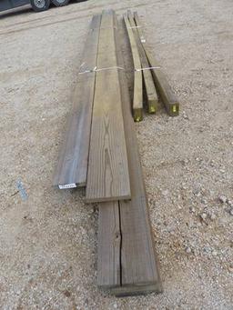 15 PIECES ASSORTED SIZES TREATED LUMBER