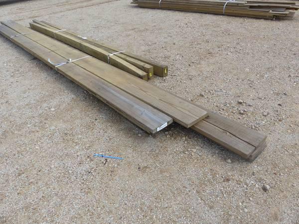 15 PIECES ASSORTED SIZES TREATED LUMBER