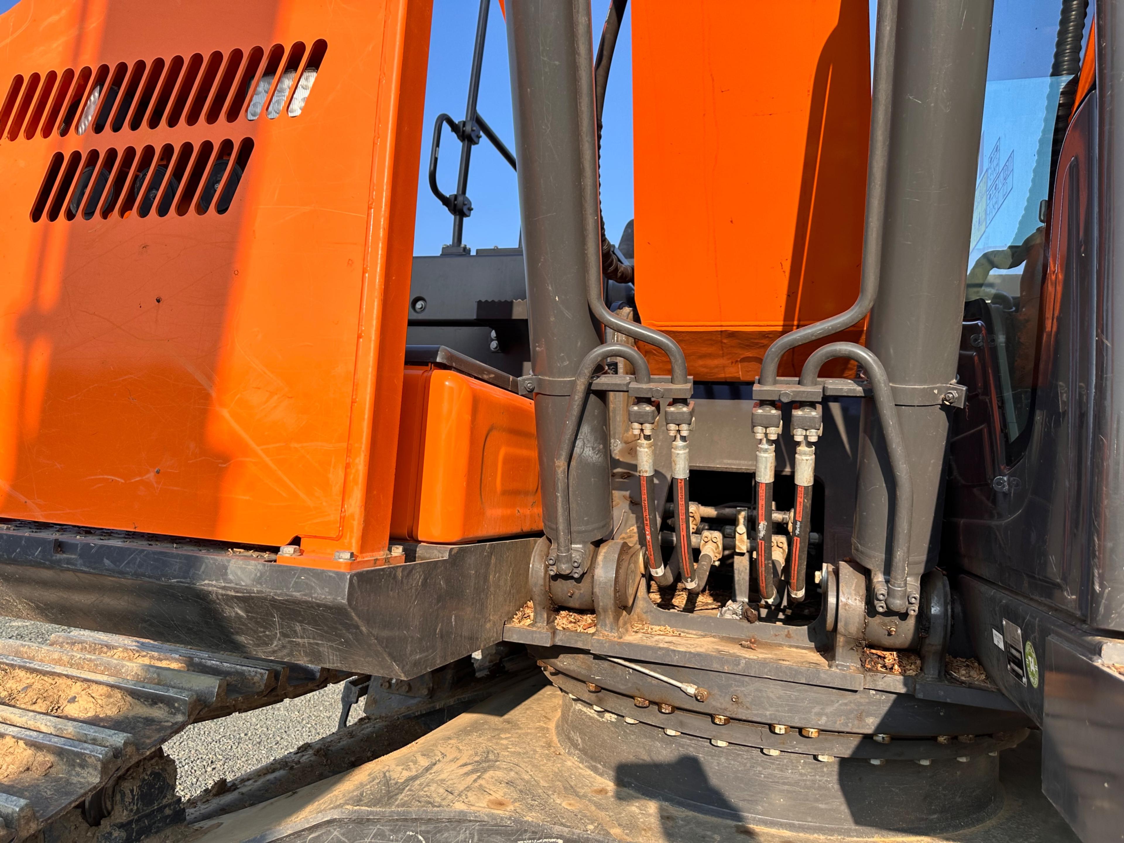 Doosan DX225LL Excavator With Rotodec Grapple Attachment