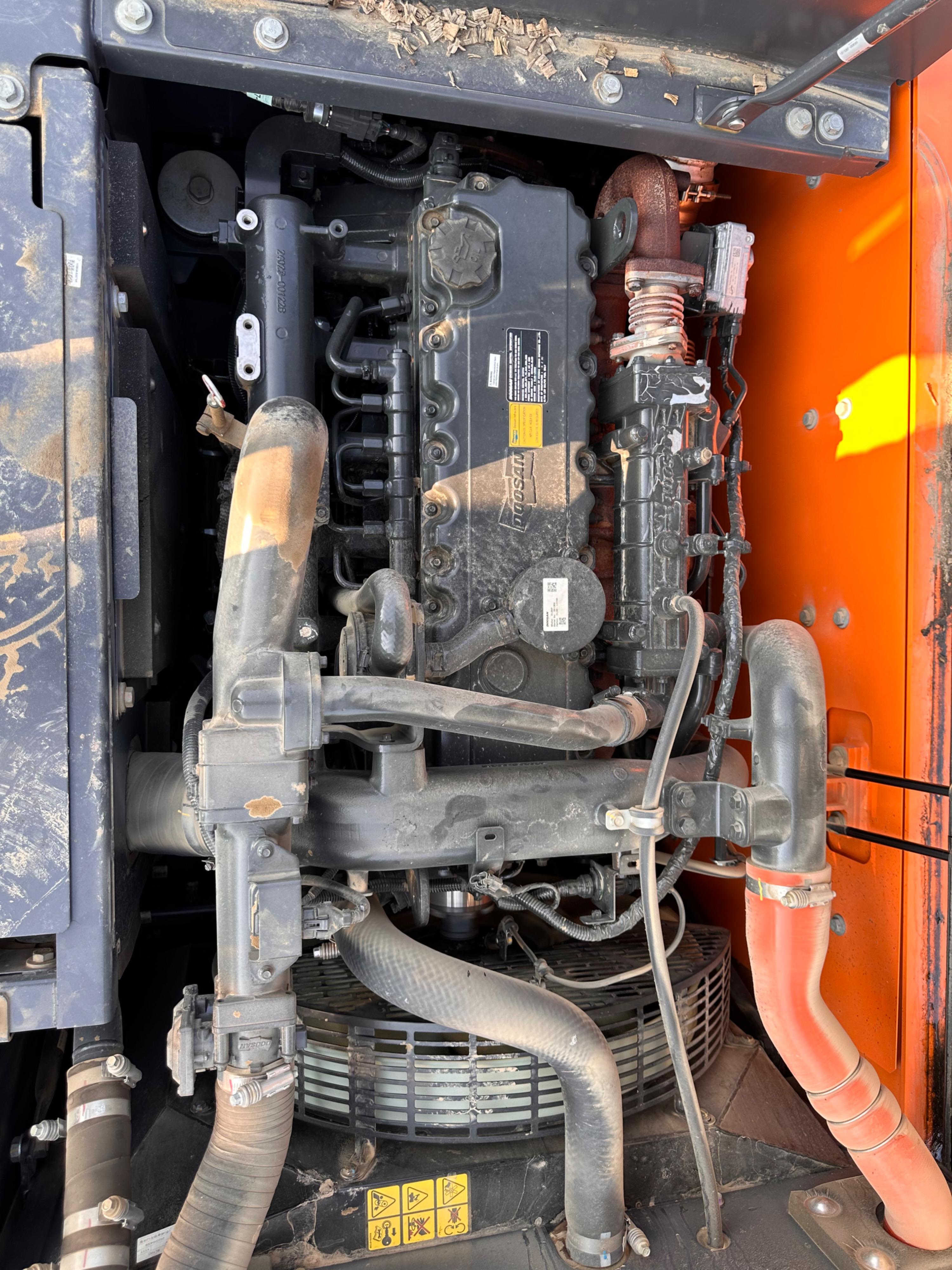 Doosan DX225LL Excavator With Rotodec Grapple Attachment