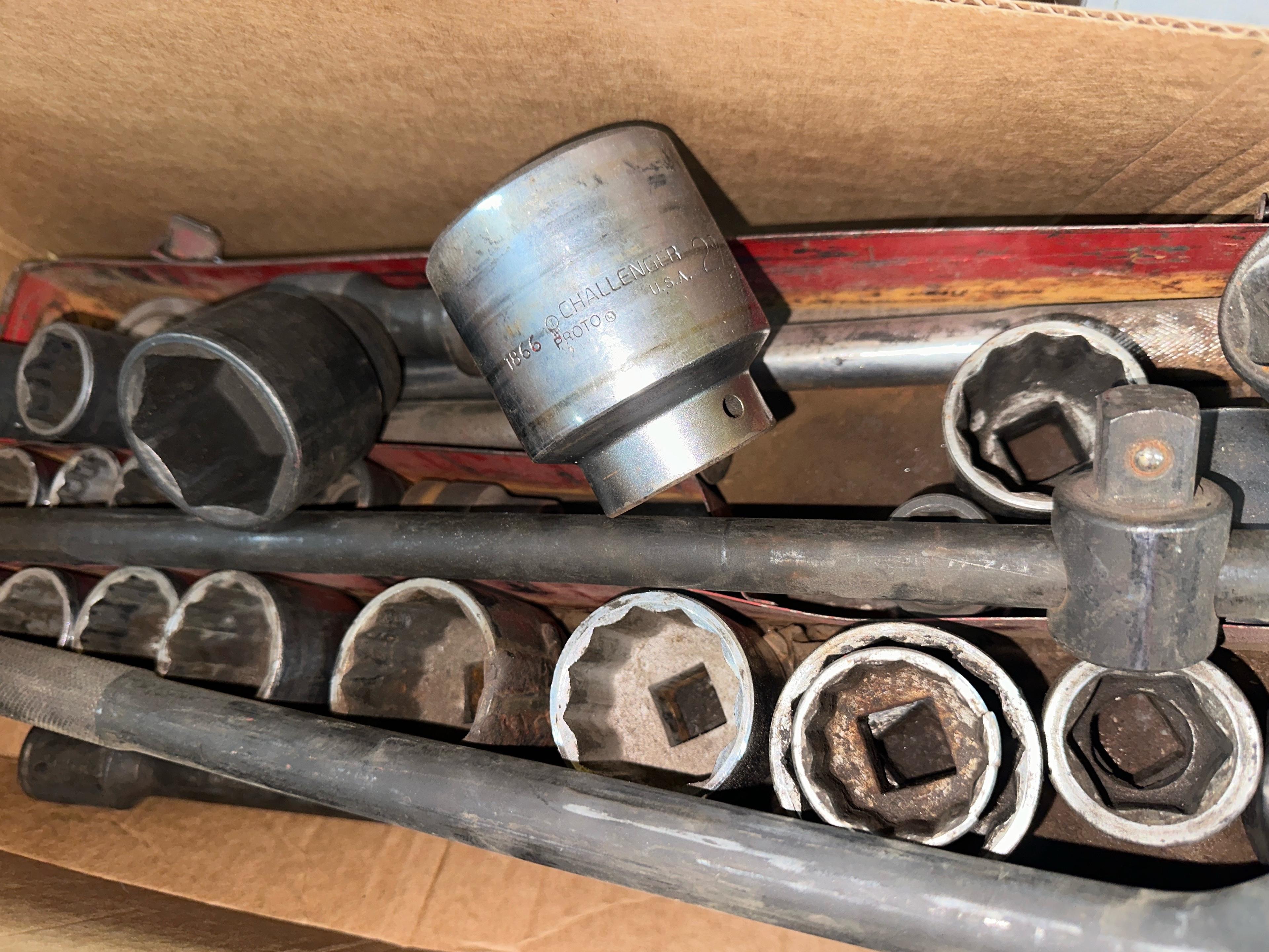 3/4 drive socket set box lot