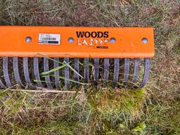 Woods LRS72P Premium 72" 3pt hitch landscape rake