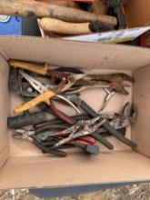 Box of Pliers, Vice Grips, Etc