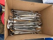 Box Lot of Wrenches Craftsmen Cobalt & More