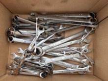 Box Lot of Wrenches Craftsmen Cobalt & More