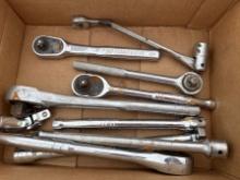 Box Lot of Ratchets and Extensions