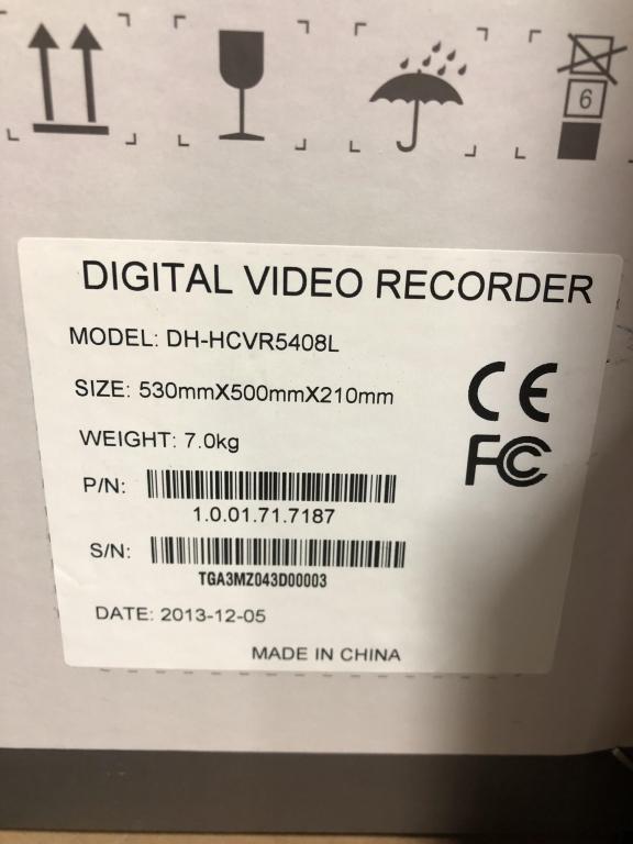 DAHUA 8 CHANNEL DIGITAL VIDEO RECORDER