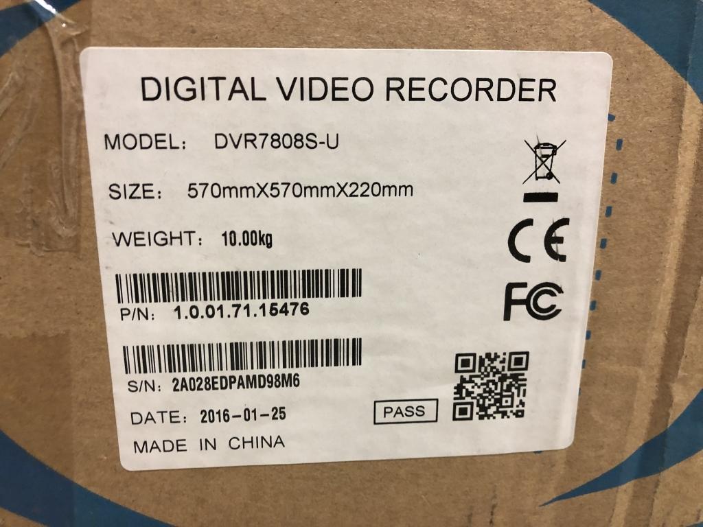 DAHUA 8 CHANNEL DIGITAL VIDEO RECORDER