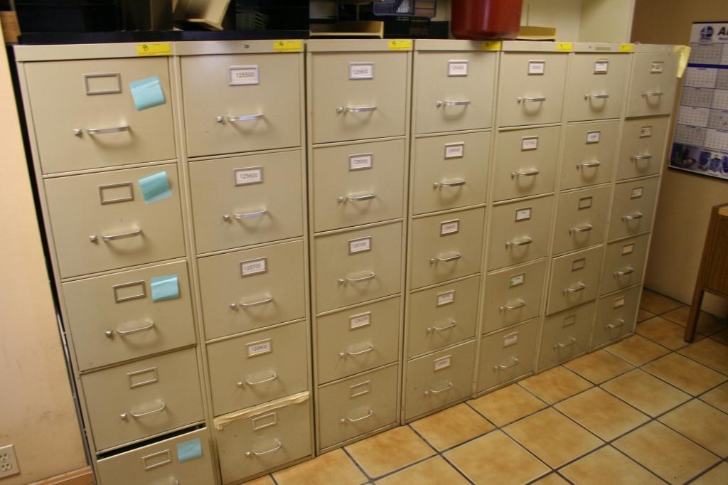 FOUR DRAWER METAL FILE CABINETS