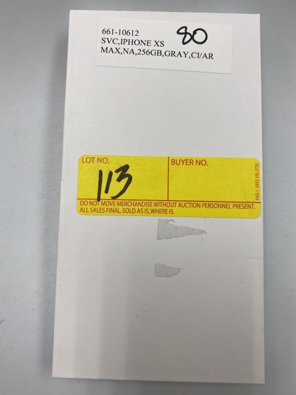 NEW IPHONE XS MAX, NA, 256GB, GRAY, CI/AR, SVC