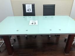 GLASS TOP CONFERENCE TABLE