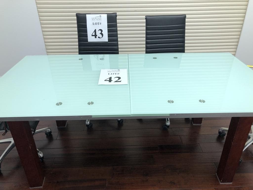 GLASS TOP CONFERENCE TABLE