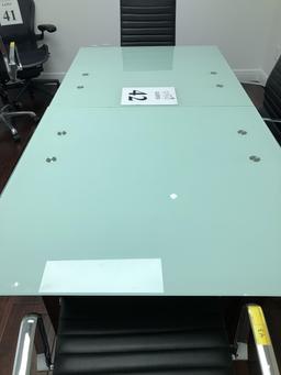GLASS TOP CONFERENCE TABLE