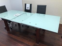 GLASS TOP CONFERENCE TABLE