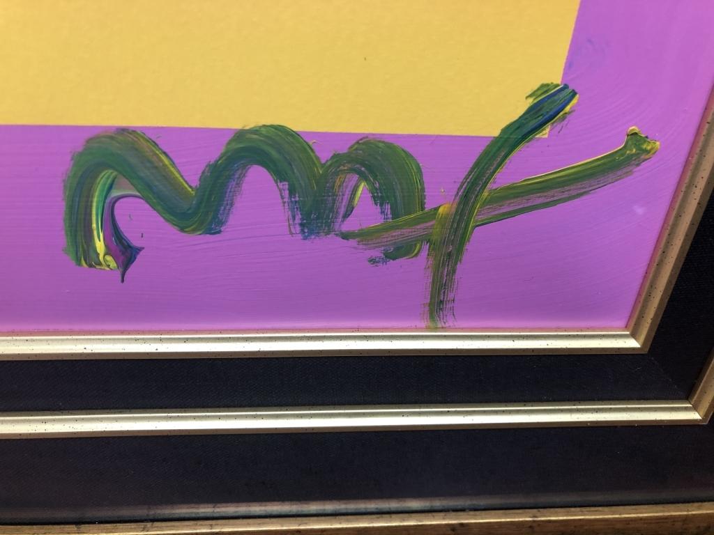 PETER MAX FRAMED ART "TIP TOE FLOATING" 2007