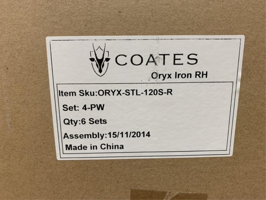 SETS OF: COATES LADIES ORYX CAVITY BACK IRONS -