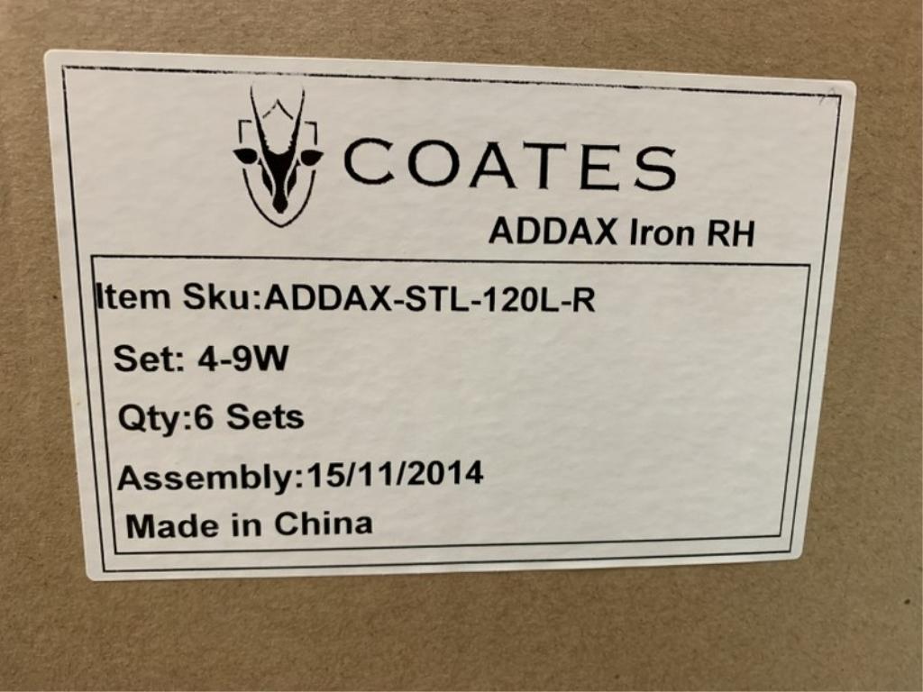 SETS OF: COATES LADIES ADDAX BLADE IRONS -