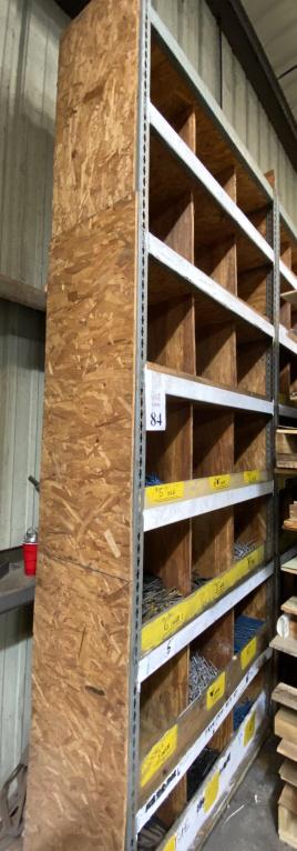 SECTIONS OF METAL SHELVING