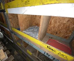 SECTIONS OF METAL SHELVING