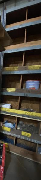 SECTIONS OF METAL SHELVING