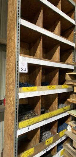 SECTIONS OF METAL SHELVING