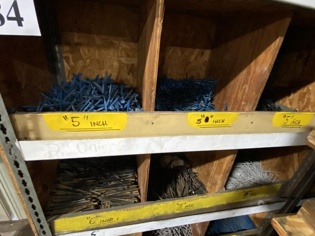 SECTIONS OF METAL SHELVING
