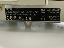 METTLER TOLEDO MODEL CB203/A PRECISION GEM SCALE,
