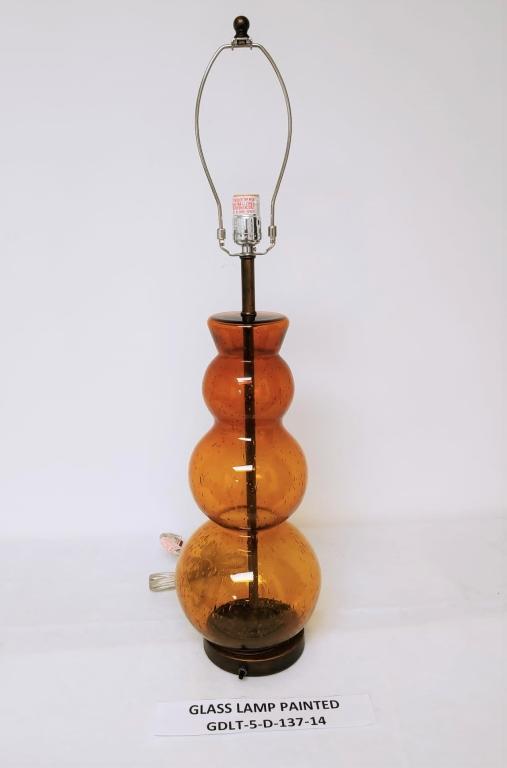 GLASS LAMP PAINTED
