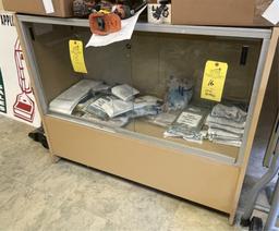 WIRE METRO RACK AND GLASS DISPLAY