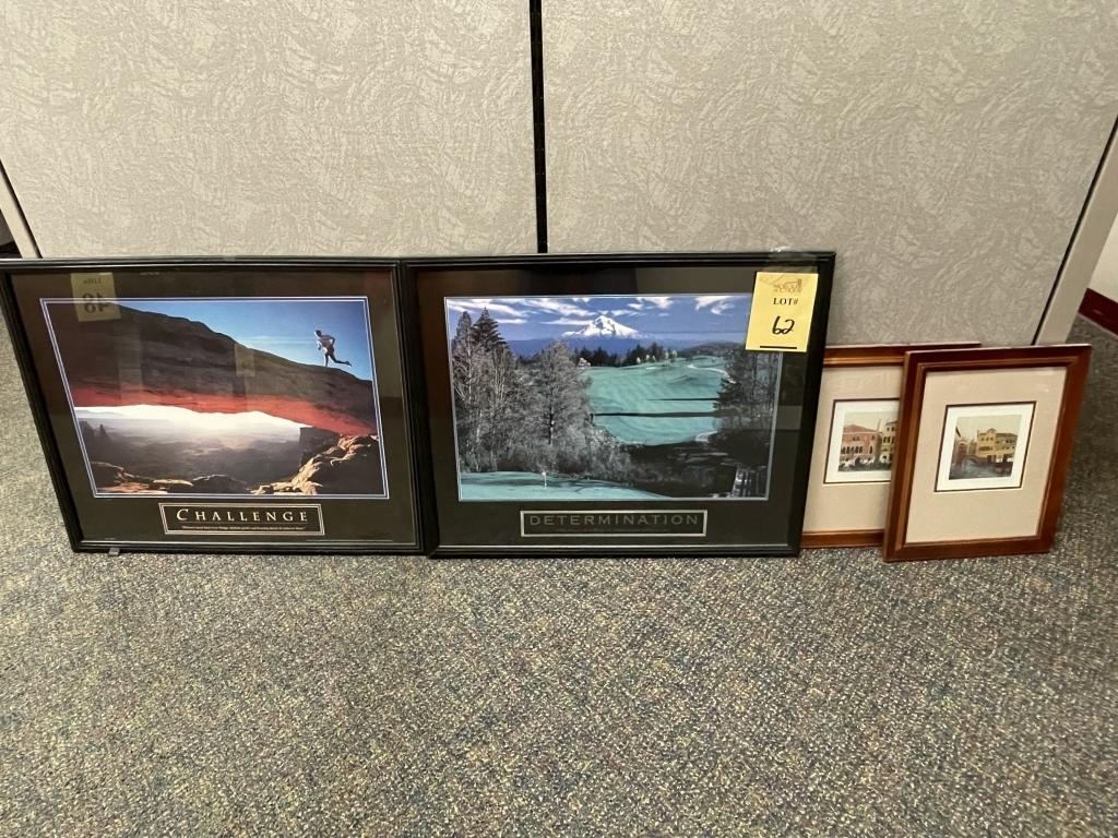 LOT CONSISTING OF (9) ASSORTED FRAMED PIECES
