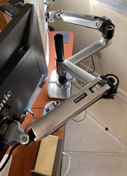 ERGOTRON LX 2 MONITOR SYSTEM, POLISHED ALUMINUM