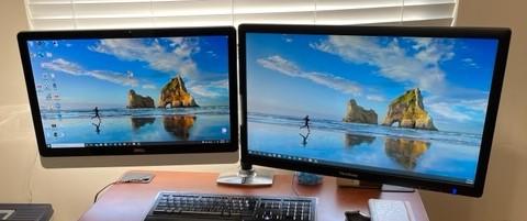ERGOTRON LX 2 MONITOR SYSTEM, POLISHED ALUMINUM